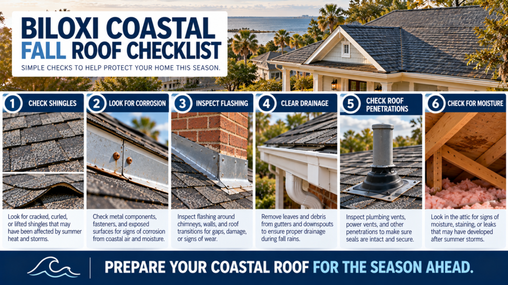 Biloxi Coastal Fall Roof Checklist