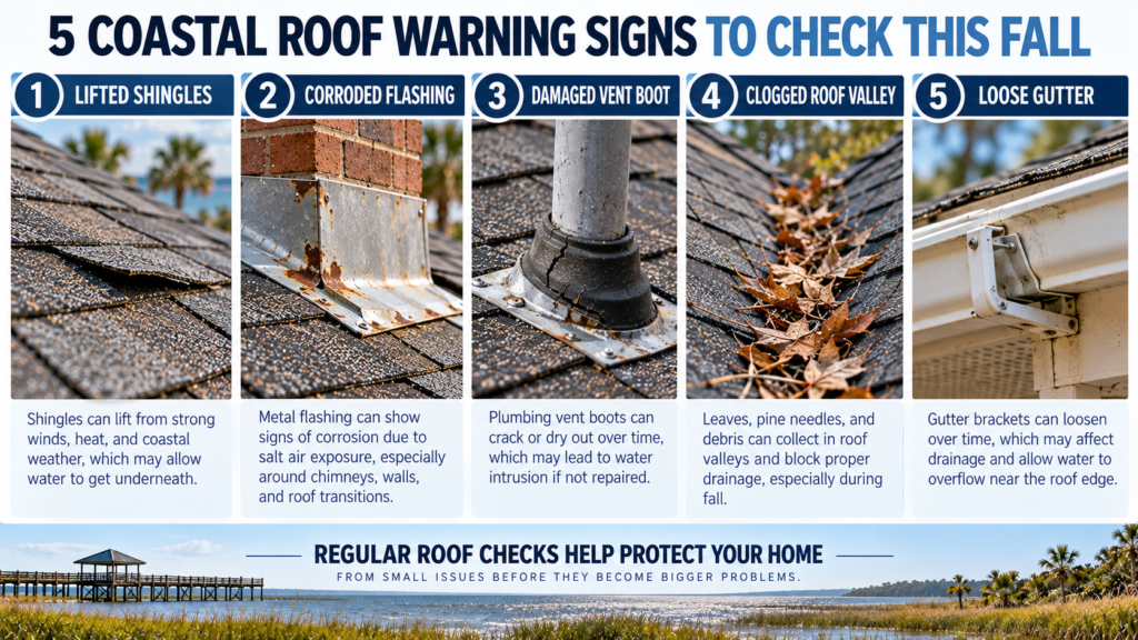 Coastal Roof Warning Signs Infographic